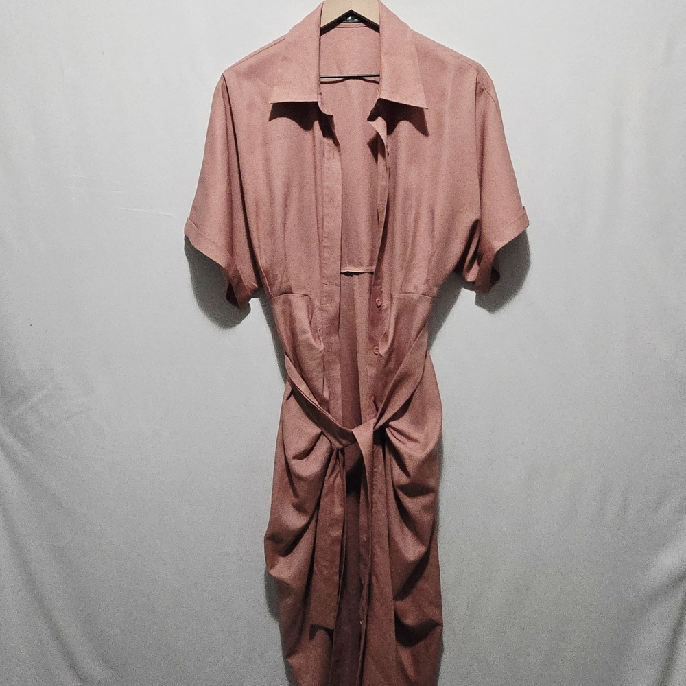 SHEIN Dusty Rose Midi Dress